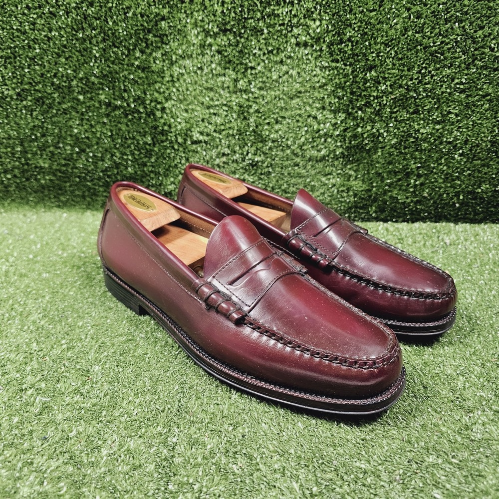 GH Bass Weejuns Burgundy Leather Slip On Penny Casual Loafers Mens Size 10